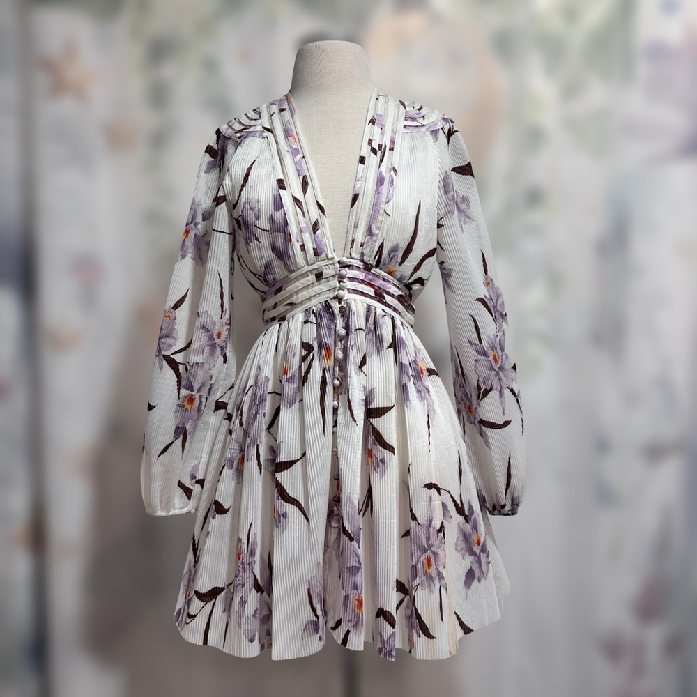 Zimmermann Floral Long Sleeve Dress Zim Size 1